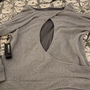 Steve Madden Jetty Grey LS workout sweatshirt